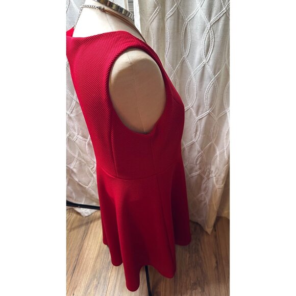Torrid Sexy Red Sleeveless A-Line flare textured Dress woman’s 0 rockabilly BBW - Picture 2 of 16